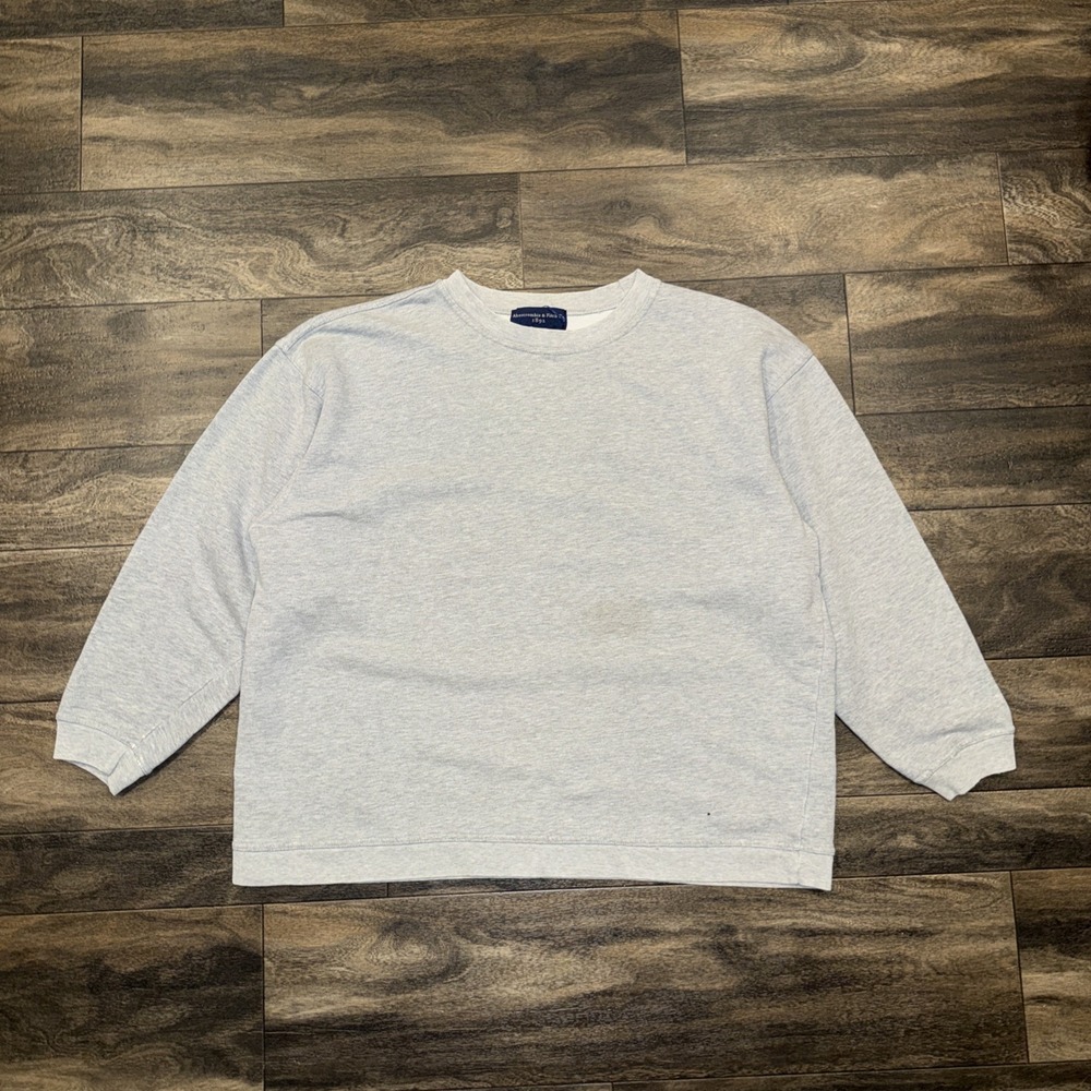 Abercrombie & Fitch Crewneck Pullover Sweatshirt Classic-Fit Men's Small Grey